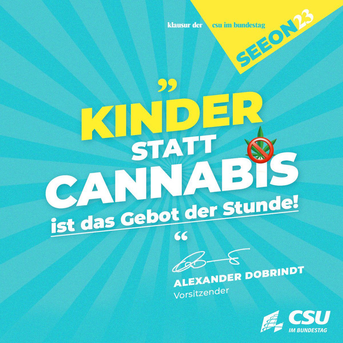 Alexander Dobrindt raucht Kinder?
