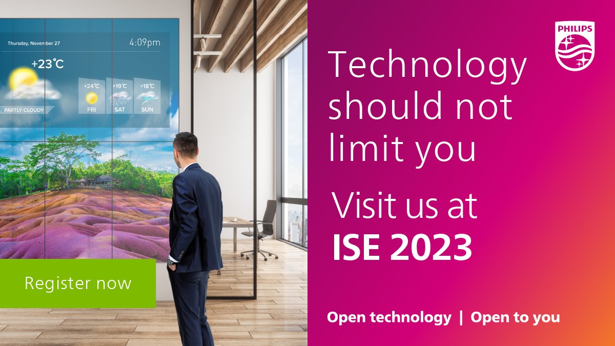 Join us on the Philips stand 3P600 in Barcelona for #ISE2023 !
Make sure to be in on the action using our free four-day pass code D2XTXOBU and Open2 new products, sustainable solutions, and much more with #PhilipsProfessionalDisplays. 
registration.firabarcelona.com/?cod_prom=D2XT…