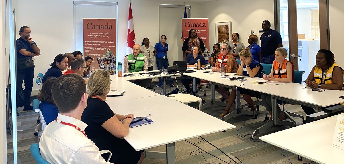 CanHCBarbados's tweet image. High Commissioner @LilianCGAC & the team @CanHCBarbados are completing a #FunctionalExercise today to be better prepared to respond to emergencies in collaboration with the @GAC_Corporate Regional Emergency Management Office based in #Panama
#CanadaCaribbean