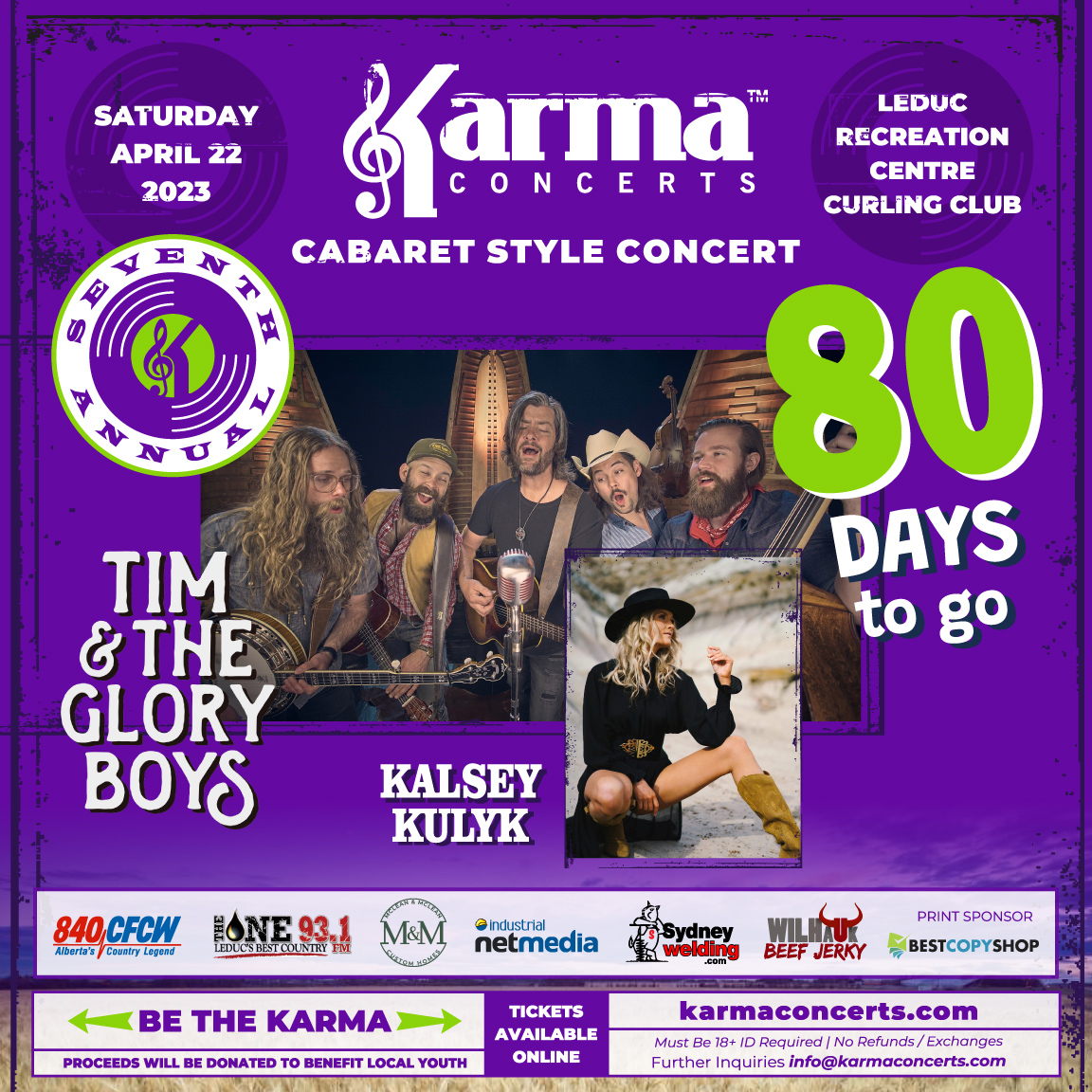 It's getting closer... 😄 Less than three months to go! 👍
Are you going? 🤗

Visit our website for ticket info. 

#KarmaConcerts #Leduc #bethekarma