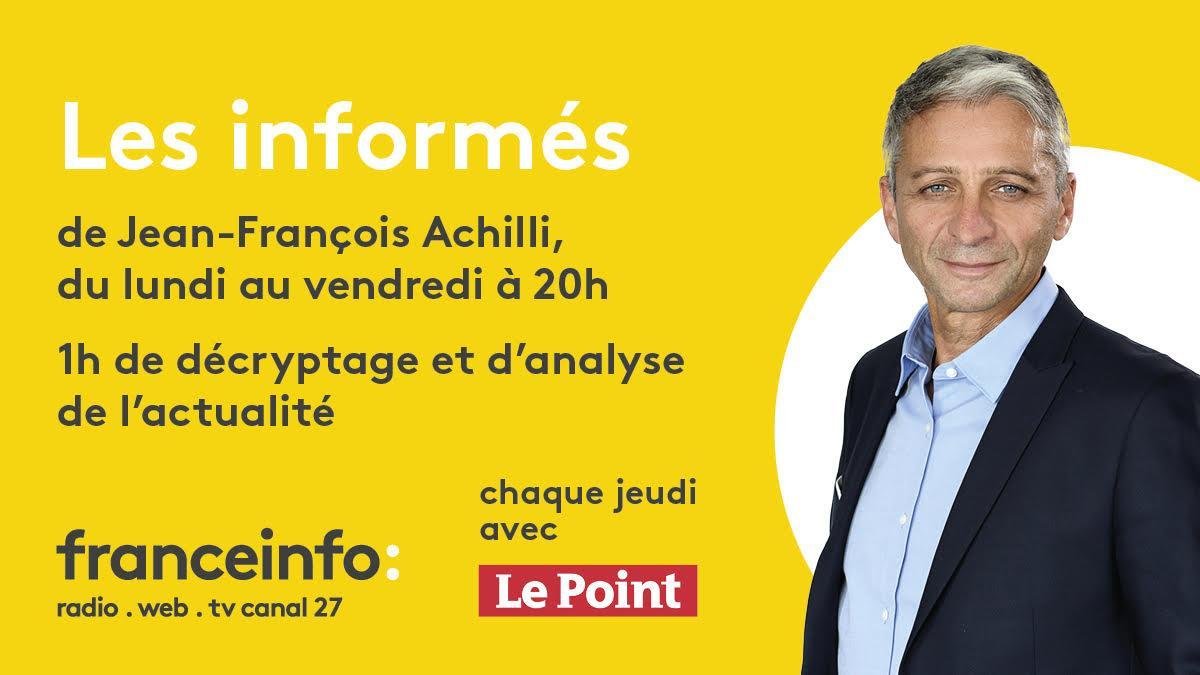 LePoint's tweet image. Le journaliste @tibodeleaz sera présent à 20h dans l’émission de @JFAchilli sur @franceinfo
#lesinformés