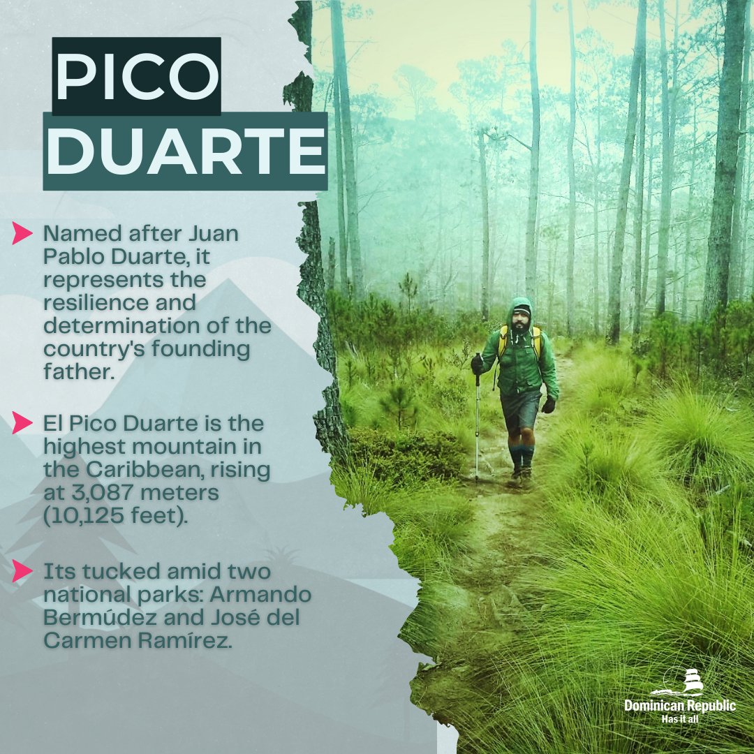 GoDomRep's tweet image. 👀Have you ever been to El Pico Duarte?

One of the best ways to honor Duarte&apos;s legacy is by hiking El Pico Duarte, the highest peak in the Caribbean.🌄 

#godomrep