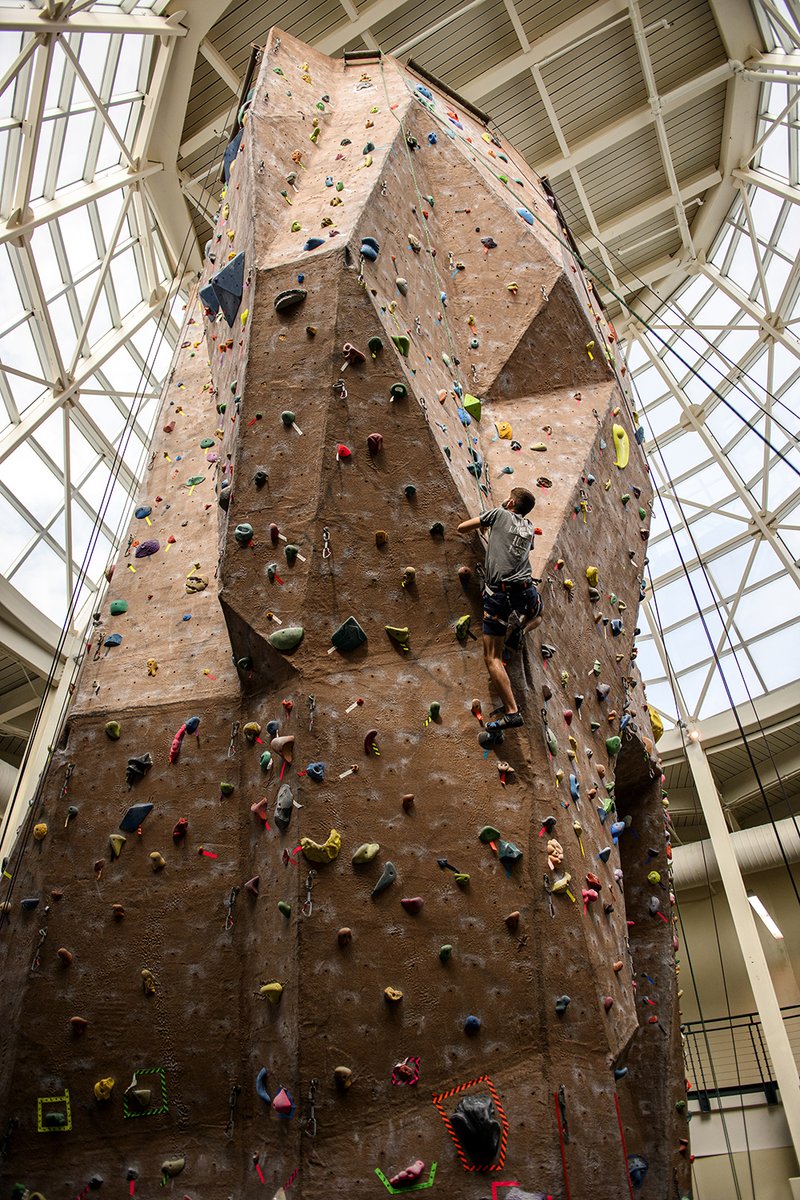 NorthTexan's tweet photo. It’s UNT Trivia Thursday. Where else on campus can you run, climb, lift weights and play in the water? Name this place that celebrates its 20th anniversary this year. https://t.co/srv79kDAWX