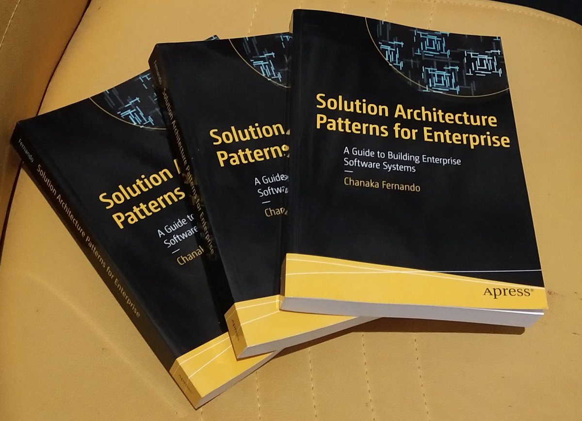 Received the printed copies of my book 'Solution Architecture Patterns for Enterprise' . Thanks @Apress @SpringerNature for excellent print quality.
#microservices #apimanagement #technology
#newbook
#solution #softwarearchitecture
#SoftwareEngineering
#opensource