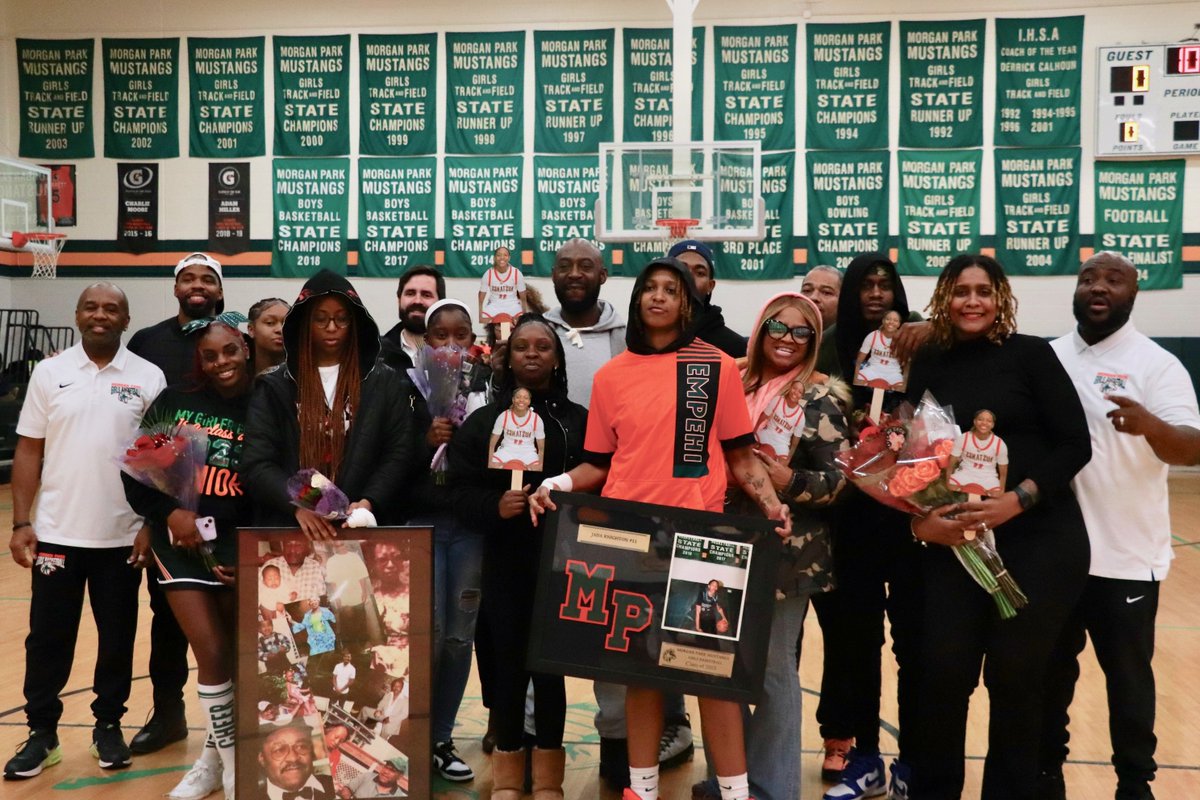 Congratulations to the Lady Mustangs varsity basketball team which defeated Simeon at last evening's Senior Night game, 59-14!