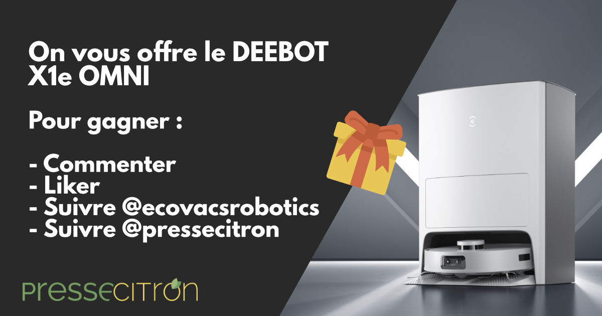 pressecitron's tweet photo. Le #concours
ECOVACS lance un nouveau modèle de robot aspirateur➡️ 
Pour fêter ça, on vous offre un DEEBOT X1e OMNI
Pour participer 🎁 :
1️⃣ Follow @ecovacsrobotics et @pressecitron
2️⃣ Like
3️⃣ Commente
TAS le 03/02 à 17h https://t.co/PJf32dFZ3a