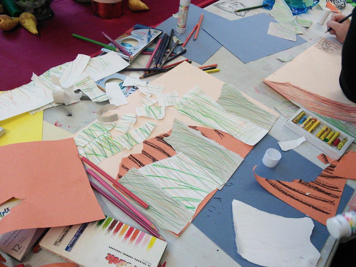 QuayAcademy's tweet photo. #makeandcreate @NationalGallery @DRETnews @Dret_Enrichment @QuayPrincipal Art clubs second task was inspired by Make and Create: a collage inspired by Henri Rousseau - some fantastic creativity https://t.co/WtfdsO8Vko