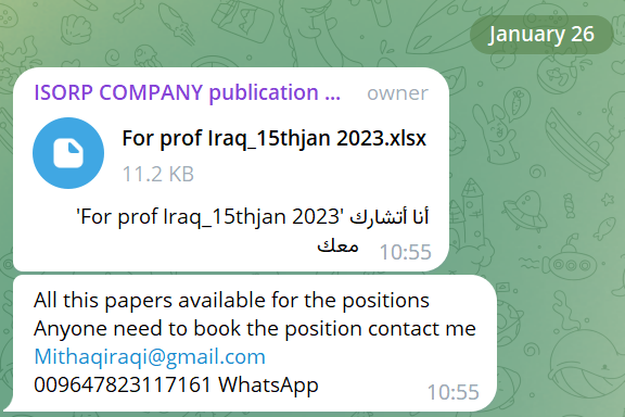 Authorship for sale tweet media