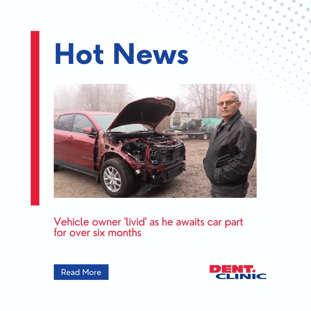 dentclinic's tweet photo. Supply chain issues continue to be a problem. What is the longest you have had to wait on a part?

To read the full article:
https://t.co/R4LmwZZTC7

(Photo Credit: CTV News London)

#SupplyChain #DentClinic #VehicleParts #CarParts @CTVNews https://t.co/6gKAfFX6BP