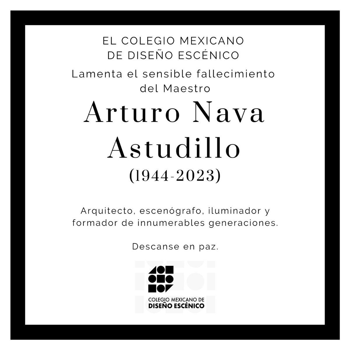 Colegio Mexicano de Diseño Escénico (@colmexdies) on Twitter photo 