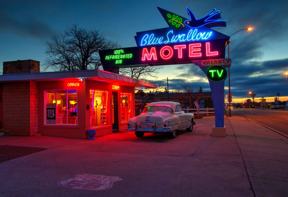 'Blue Swallow' - ©2020 - available for purchase in a variety of sizes and media types at lionsgatephoto.com
#blueswallow #blueswallowmotel #route66 #routemobile #route66motel #historicroute66 #neonsign #motelsigns #tucumcari #NewMexico #route66roadtrip #landofenchantment