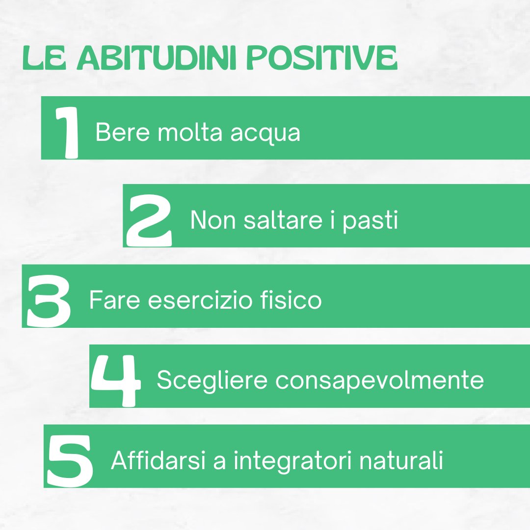 📒 5 abitudini positive da tenere sempre a mente per la tua salute!

#Lizofarm #IntegratoriAlimentari #IntegratoriNaturali