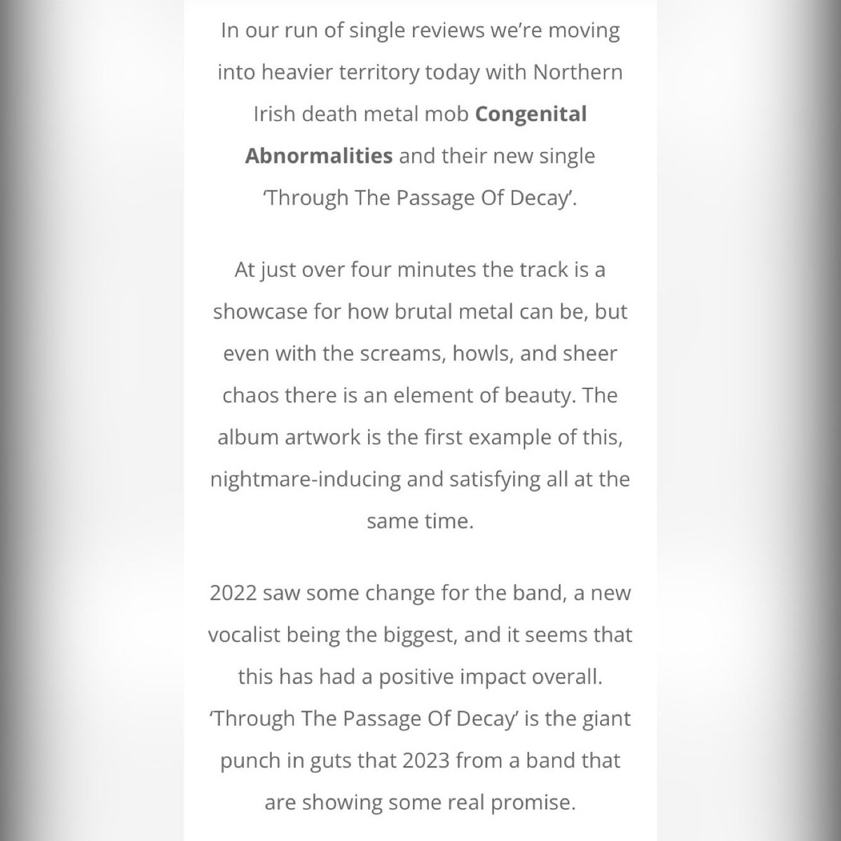 CxAx_official's tweet image. Check out the awesome review for ‘Through the Passage of Decay’ from @hardbeat_mag! Cheers guys for the kind words 🤘🏼