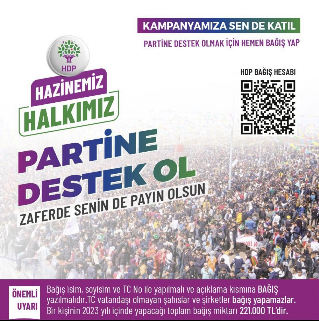 renasengal63's tweet photo. 7 Haziran 2015 seçimlerine kadar bir kuruş Hazine yardımı almadan iktidara en ağır yenilgisini yaşatan HDP, iktidarı bir kez daha hüsrana uğratmak için mücadelesini büyütüyor.

#HazinemizHalkımız https://t.co/Mh09Y6R123