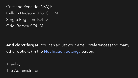 MostlyPalatable's tweet photo. Yo @Fantrax think you can pack it in with the non-stop emails now! https://t.co/IHKY17KkQP