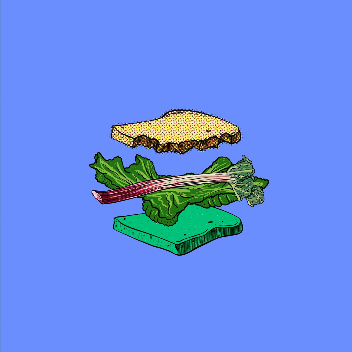 Cryptobrunch1's tweet photo. Have a taste of our #sandwichoftheweek with lettuce and rhubarb.

Have a look at our sandwich bar where you can find a wide variety of NFT's such as this one.
10% of the price goes to charity to Unicef.

https://t.co/LPyKuR9eR7…………………………………

#NFT #Ethereum https://t.co/CWRUVT3owu