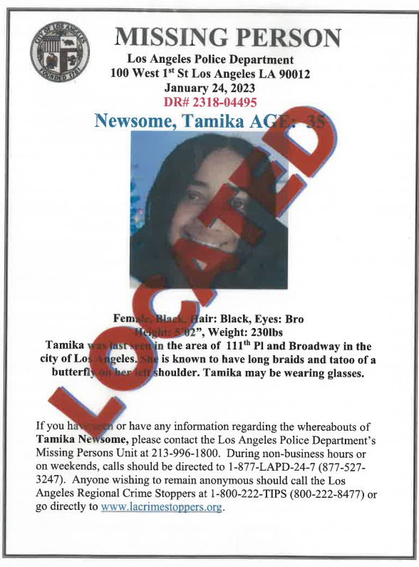 LAPD Missing Persons Unit tweet media