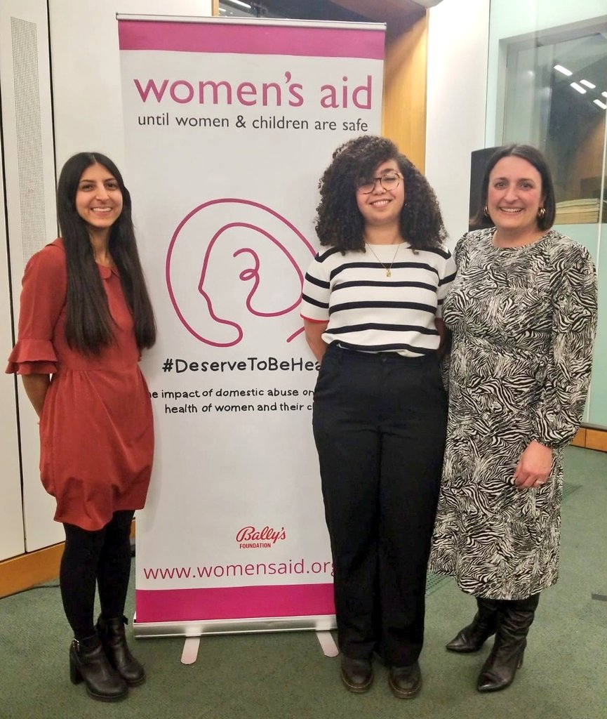 So proud to work alongside Celeste & Nancy at @womensaid - they created a fantastic event in Parliament last night to launch the #DeserveToBeHeard film with our survivor group Experts by Experience. Thank you @RobertBuckland for supporting.