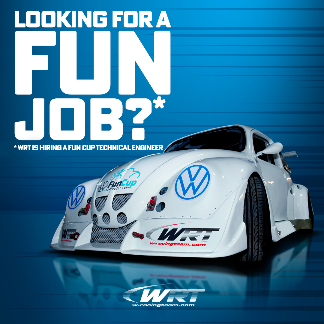 followWRT's tweet photo. Want to work with one of Belgium's most successful motorsport teams? 🏆
Apply here: https://t.co/nsVmH5zK08
#WRT #WeAreATeam #Engineer #NewJob #VWFunCup https://t.co/EH4MfoP61N