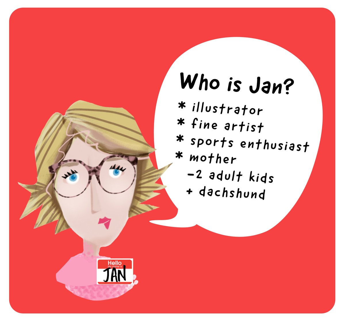 Who is Jan? We will start with....Canadian born in Newfoundland, Buffalo Bills fan, art teacher, illustrator, avid golfer, pickleball and spike ball player. 

#CanadaProud