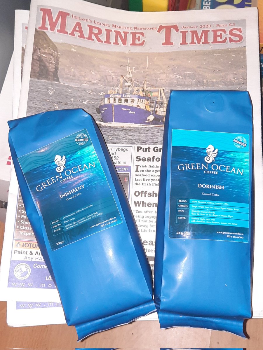 A big massive thanks to the gang at @Watermark_ie this should get me through the next week or so of copy filing, photo adjusting, page layouts and proof reading 😁 #greenoceancoffeeireland