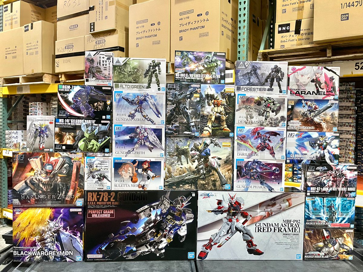 newtype_us's tweet image. NEW Witch from Mercury kits and a HUGE Restock from Bandai of Bestsellers!  Quantities are limited, so move quick!  PG Astray Red Frame and PG Unleashed are finally back!

#teamnewtype #gunpla #perfectgrade #plamo #hobby #gundam #modelkit #mecha