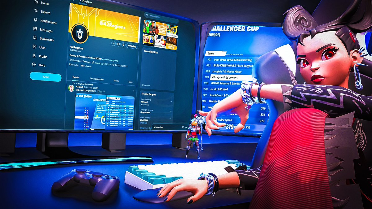 42Regions's tweet photo. We have something special for you...!🥳
Next week will be our "42Regions Content Week". FNCS is going on again and we will be represented!
Viewing parties, content videos and another announcement in the back! We'll be kicking it off starting Tuesday.🤫
#answerforeverything https://t.co/uFbWJcrVJe