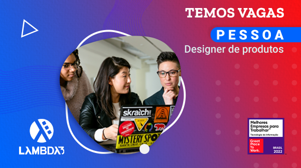 lambdatres's tweet photo. #VemSerLambda💙: Buscamos uma pessoas Designer de Produto com pelo menos 2 anos de experiência prática na área, vivência em pesquisa e testes de usabilidade, ferramentas de prototipação, entre outras. Se interessou? Saiba mais sobre a vaga e #mandacv: https://t.co/IgoCTNL53r https://t.co/PQB546fzsw