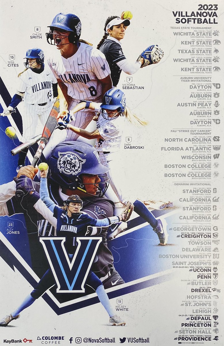 #NovaNation your 2023 Villanova Softball first edition schedule posters are here! 

Stop by the Villanova University Shop on campus to get yours today!!