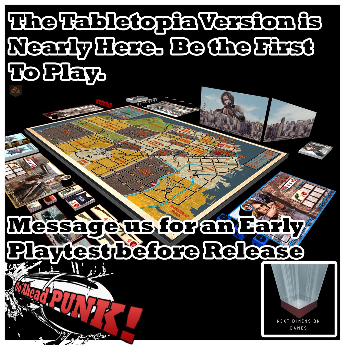 NDGamesUK's tweet photo. We'd love to share the game with you and get your thoughts. Lets get together for a virtual game! (a very quick free signup @tabletopiagames) and you are good to go.#Boardgamesarefun #boardgameindustry #BoardGamePublisher #nextdimensiongames #gamepublishersofinstagram #dinasaidso https://t.co/DAe3ZqmK3n