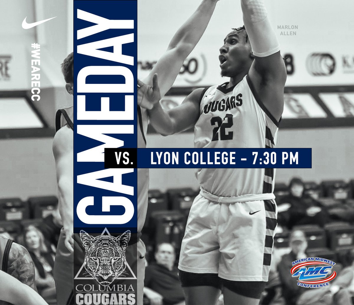 ColumbiaCougars's tweet photo. 🏀 Cougars play host to the Scots tonight and look to go 2-0 against Lyon this season! 

🆚 @LyonAthletics 
🔗 https://t.co/xydHERZVOQ
🎟️ https://t.co/YaeSrvSF2u
📍 Southwell Complex
⌚️ 7:30 PM

#DefendTheWell #RollCougs #WeAreCC https://t.co/Kql6Bxp3lx