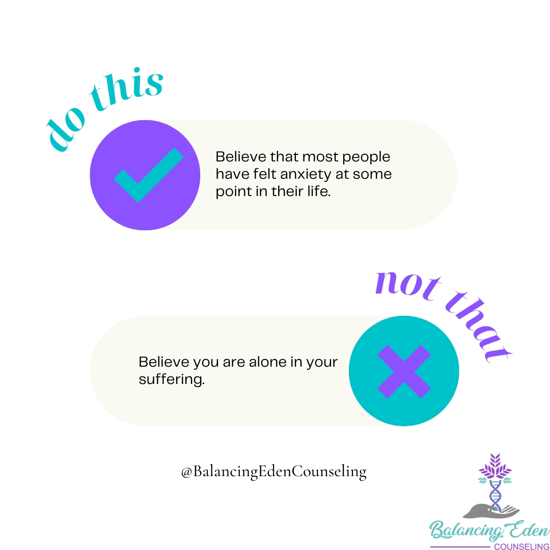 BalancingEden's tweet image. Most people have felt anxiety at some point in their lives. balancingedencounseling #affirmations #quotes #positiveaffirmations #mentalhealth #counseling #therapy #teletherapy #selflove #selfcare #meditation #mind #body #spirit