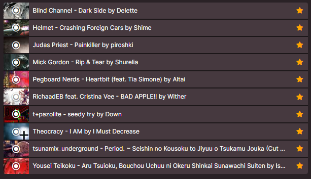 I just like the songs