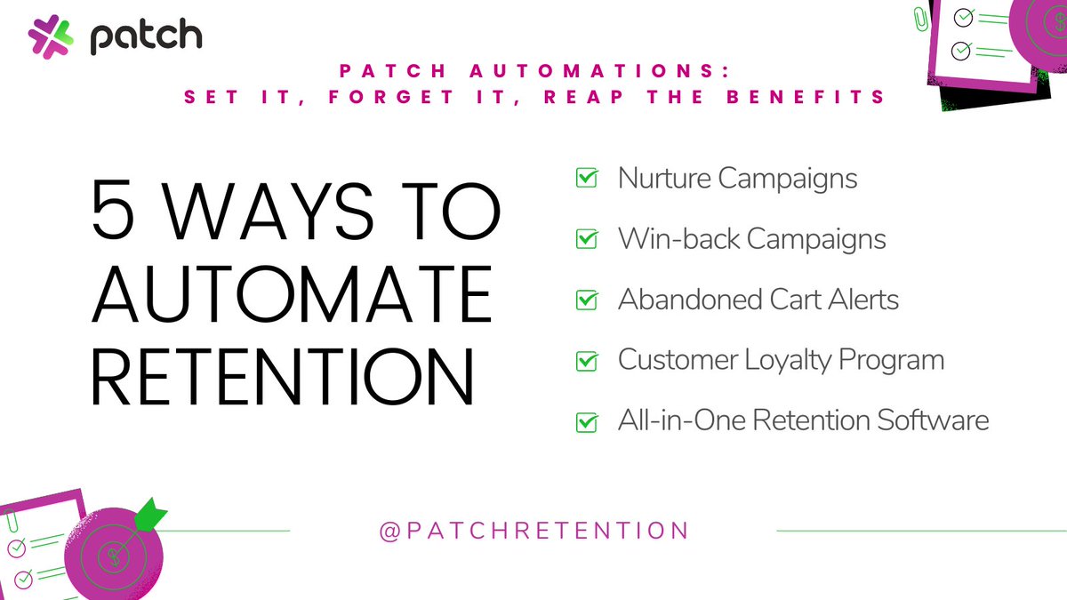 PatchRetention's tweet image. It’s no secret that customer retention is key to a successful business. We’ve put together the 5 ways you can automate your customer retention strategies with Shopify. patchretention.com/blog/automate-…
#patch #patchretention #retentionmarketing #retention #customerretention #marketingtips