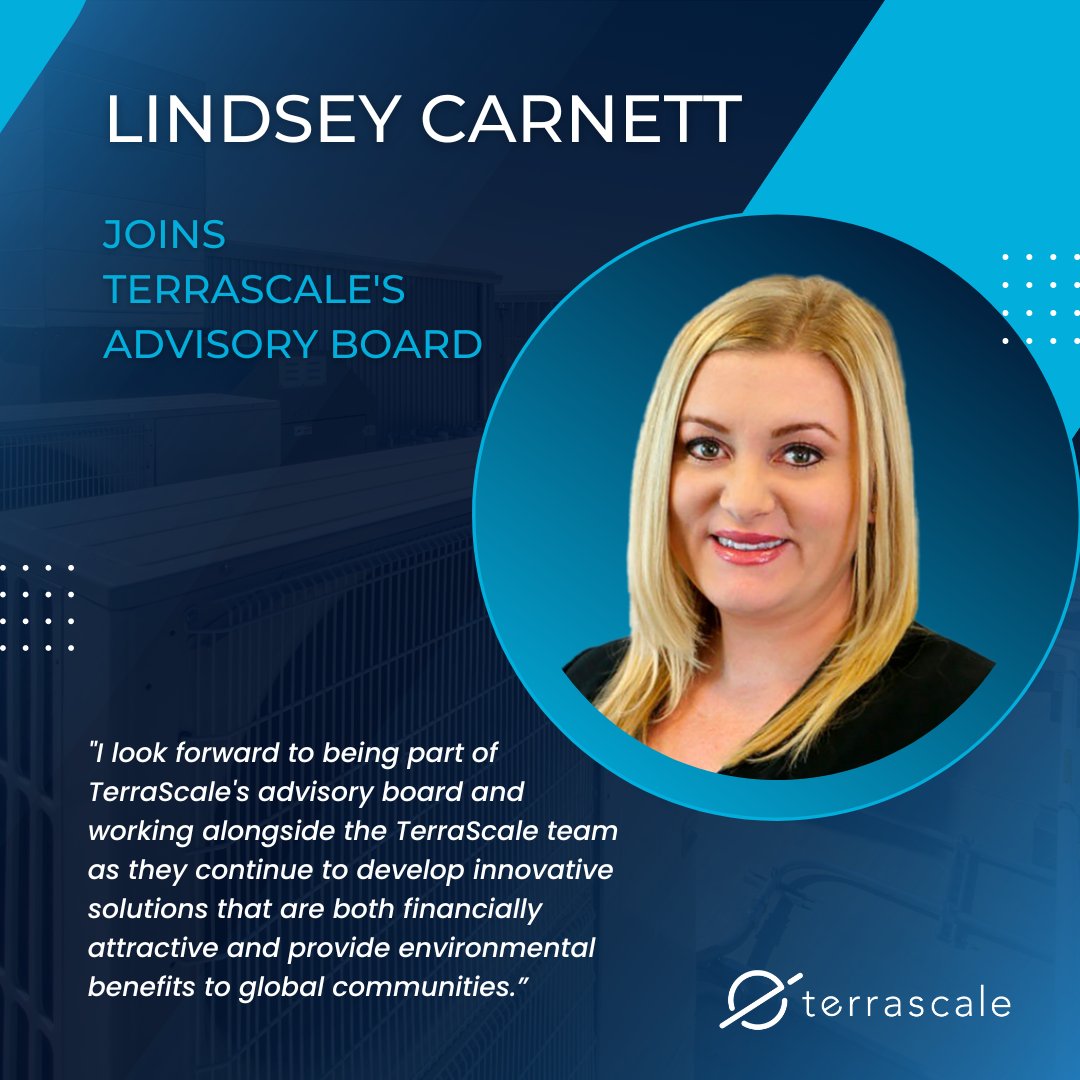 Proud to welcome Lindsey Carnett as Senior Advisor, on TerraScale's Advisory Board. Carnett is the CEO and President of @MarketingMaven2. lnkd.in/geM6RdPb #marketing #pr #strategy #publicrelations #greeninfrastructure #leadership #sustainability