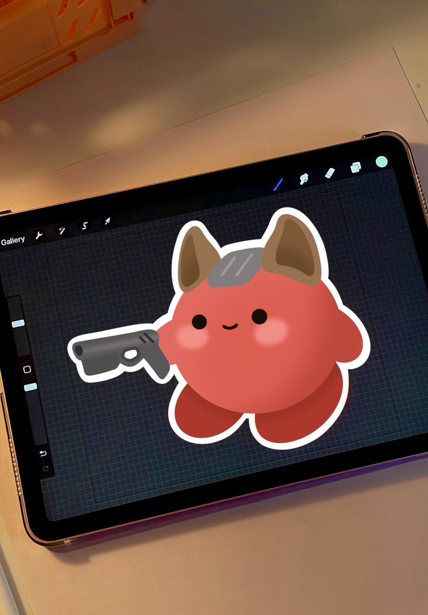 blummbo's tweet image. custom kirby sticker commission for @unclebunga 
🍓🍄🍒

ko-fi.com/blummbo