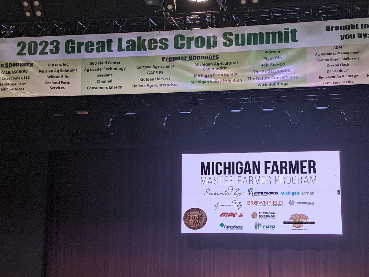 Nicole Heslip (@brnagnews_nh) on Twitter photo #Michigan #masterfarmer awards are underway! Proud to sponsor with <a href="/brownfield/">Brownfield Ag News</a> <a href="/farmdaily/">Farm Progress Daily</a> <a href="/jensjots/">Jennifer Kiel</a> <a href="/GreenStoneFCS/">GreenStone Farm Credit Services</a> <a href="/MACommodities/">Michigan Agricultural Commodities</a> <a href="/WilburEllisCo/">Wilbur-Ellis</a> <a href="/MI_Corn/">Michigan Corn</a> <a href="/MichiganSoybean/">Michigan Soybean</a> #MichiganWheat #glcs2023 #Michigan #masterfarmer awards are underway! Proud to sponsor with <a href="/brownfield/">Brownfield Ag News</a> <a href="/farmdaily/">Farm Progress Daily</a> <a href="/jensjots/">Jennifer Kiel</a> <a href="/GreenStoneFCS/">GreenStone Farm Credit Services</a> <a href="/MACommodities/">Michigan Agricultural Commodities</a> <a href="/WilburEllisCo/">Wilbur-Ellis</a> <a href="/MI_Corn/">Michigan Corn</a> <a href="/MichiganSoybean/">Michigan Soybean</a> #MichiganWheat #glcs2023