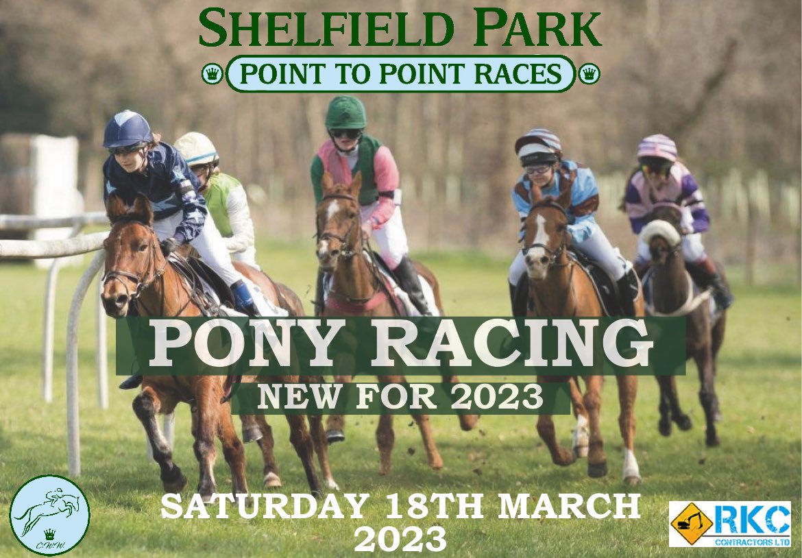 ShelfieldPark's tweet image. 💥 New for 2023 💥 Shelfield Park welcomes pony racing to the course for the very first time at our meeting on Saturday 18th March and we are delighted to be able to support the next generation of jockeys #pointtopoint #ponyracing #warwickshire #horseracing