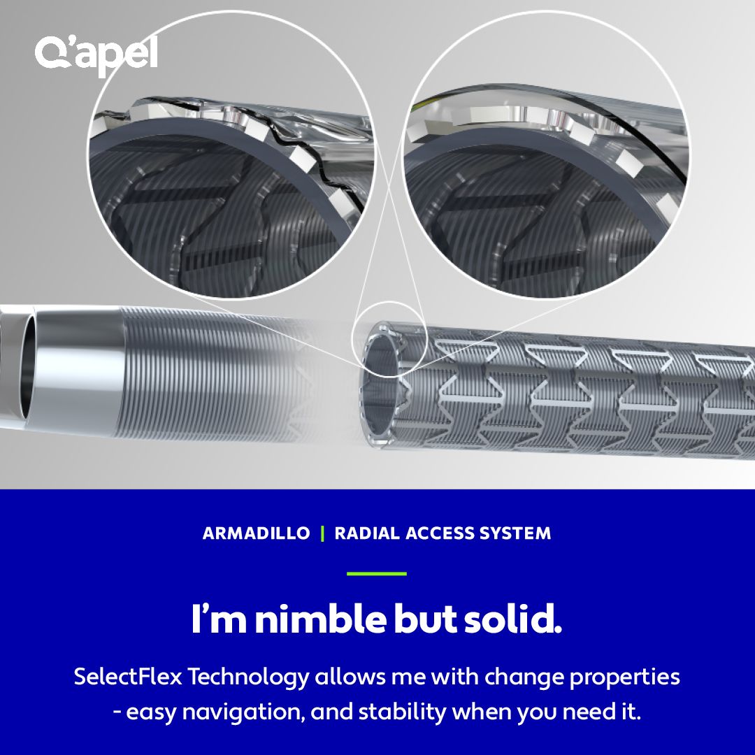 q_apel's tweet image. When it comes to radial access, a slim profile is key—but so is superior support. That’s where I come in. – Armadillo #SelectFlex #RadialAccess