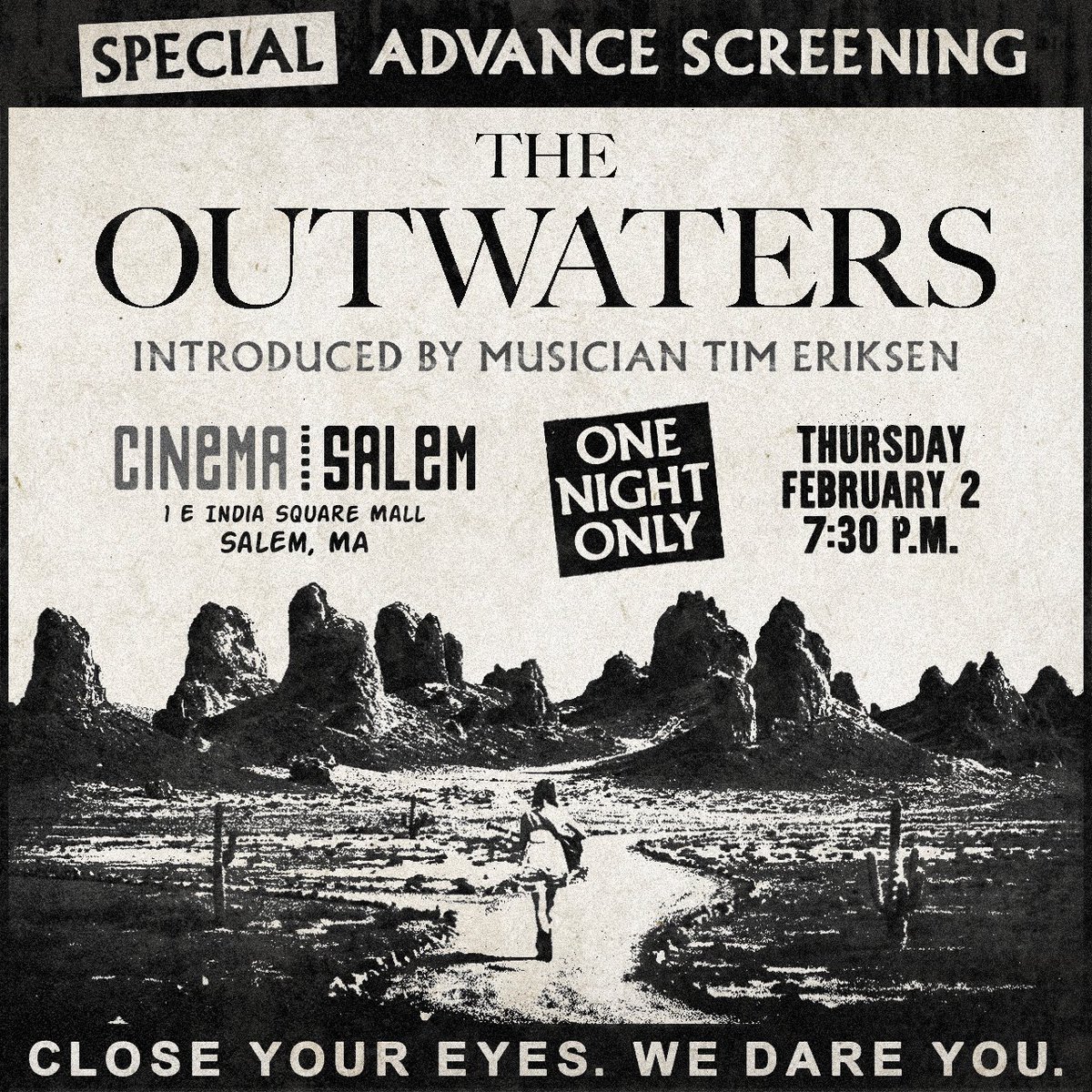 SCREAMBOX is hosting an advance screening of <a href="/TheOutwaters/">The Outwaters</a> introduced by Tim Eriksen in Salem, MA on February 2!

Tickets are on sale now via <a href="/CinemaSalem/">CinemaSalem</a>, but we're giving away 5 pairs. Follow <a href="/ScreamboxTV/">SCREAMBOX</a> and tag a friend in the replies that you'd bring to this special event.