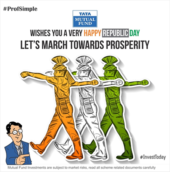 TataMutualFund's tweet image. Tata Mutual Fund wishes you a very Happy Republic Day.

#InvestNow  #SmartSIP  #InvestSmart  #Stayinvested  #mutualfundssahihai  #HarDinSahiHai