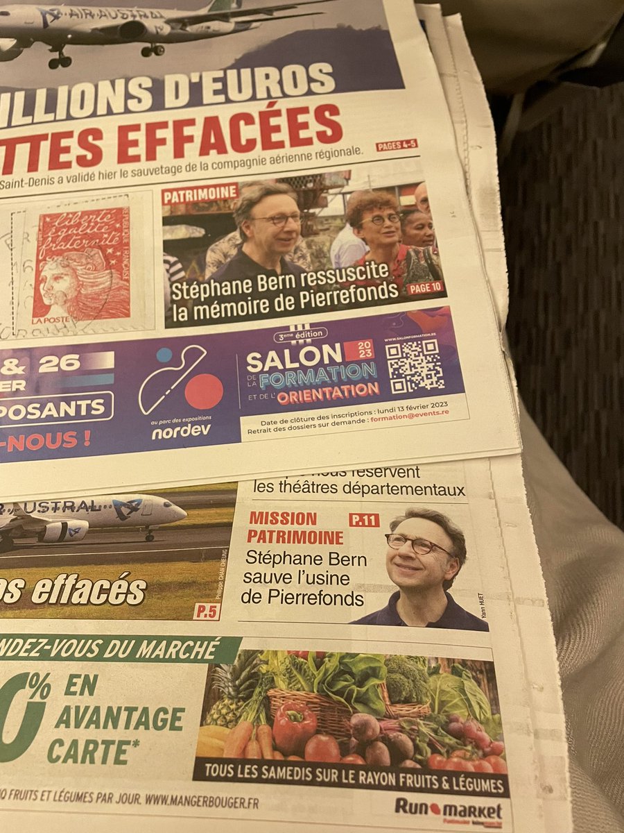 Merci à <a href="/quotidien_la/">Le Quotidien de La Réunion</a> et le JIR <a href="/scribouilleur60/">Mireille Legait</a> d’avoir suivi ma visite des sites patrimoniaux de la #MissionBern avec <a href="/fond_patrimoine/">Fondation du patrimoine</a> à <a href="/LaReunion974/">La Réunion 974</a> <a href="/Saint_Pierre974/">Saint-Pierre Actus</a> grâce au #LotoPatrimoine de @FDJ 
Merci <a href="/ReunionTourisme/">Réunion Tourisme</a> <a href="/Prefet974/">Préfet de La Réunion</a> <a href="/reunionla1ere/">Réunion la 1ère</a> <a href="/antennereunion/">Antenne Réunion</a> 🙏🇷🇪😘