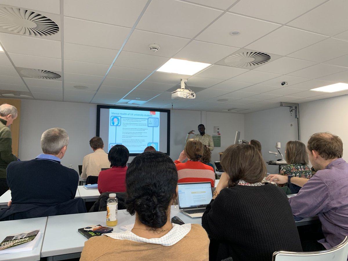 SamBKyei's tweet photo. It was a wonderful time presenting my PhD research at the CATE winter conference at @UWEBristol. Such an interesting moment in time to talk about the benefits of greenspaces to the mental health of university students.😊

 #mentalhealth #phd #research  #university https://t.co/9cu6vkZlNV