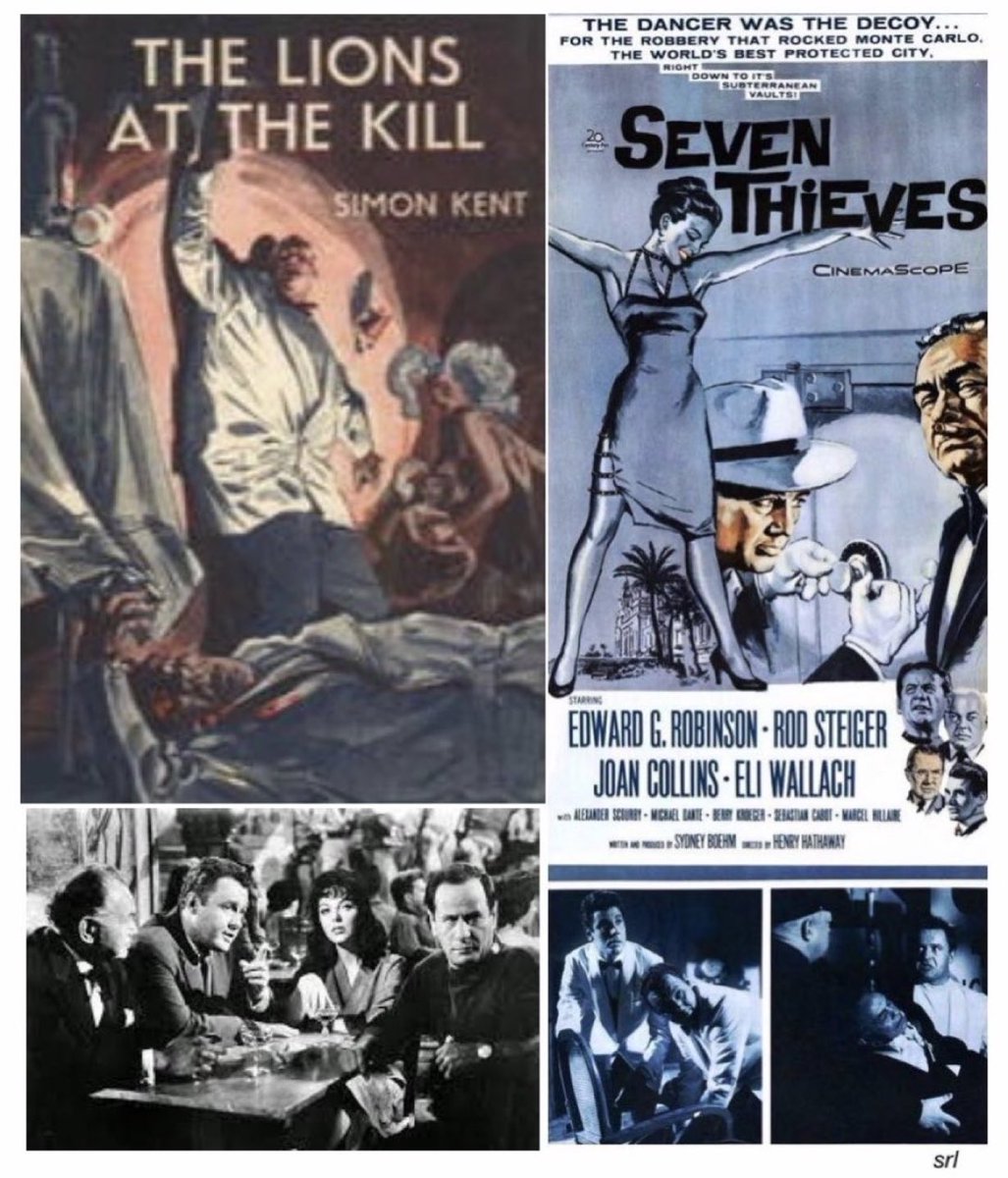 SaveRedlandLibr's tweet photo. 5:50pm TODAY on @TalkingPicsTV
The 1960 #FilmNoir #Heist #Crime film🎥”Seven Thieves” directed by #HenryHathaway & written by #SydneyBoehm
Based on 1959 novel📖”The Lions At The Kill” by #MaxCatto (written as #SimonKent)
🌟#EdwardGRobinson #RodSteiger #JoanCollins #EliWallach https://t.co/WWIJW0RcN0