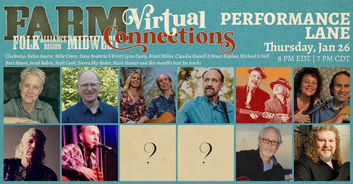 Tonight!  Music at 8pm EST.
Join us for 2 hours of great music!
Performers, join by 7:45 if you want one of the open spots.
Zoom registration link in the Facebook Event, along with the lineup  fb.me/e/2YO2cLabf
You can also watch on FARM's YouTube channel or Facebook page.