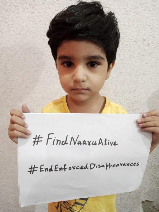 #FindNaaruAlive  #EndEnforcedDisappearances 
@TheICMP @hrw @WGEID @CMShehbaz @RanaSanaullahPK @BBhuttoZardari