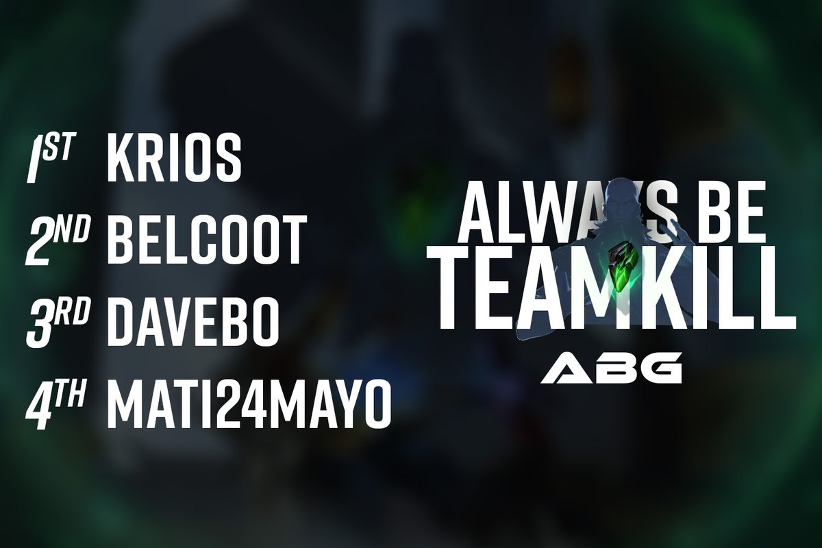 Yesterday, <a href="/kriosVS/">krios</a> showed everyone in ABG the power of LATAM, Malphite, and Deep! It was a fantastic showing from him and all the ABG competitors! We had a great event playing against each other, and all feel very confident going into this Seasonals!