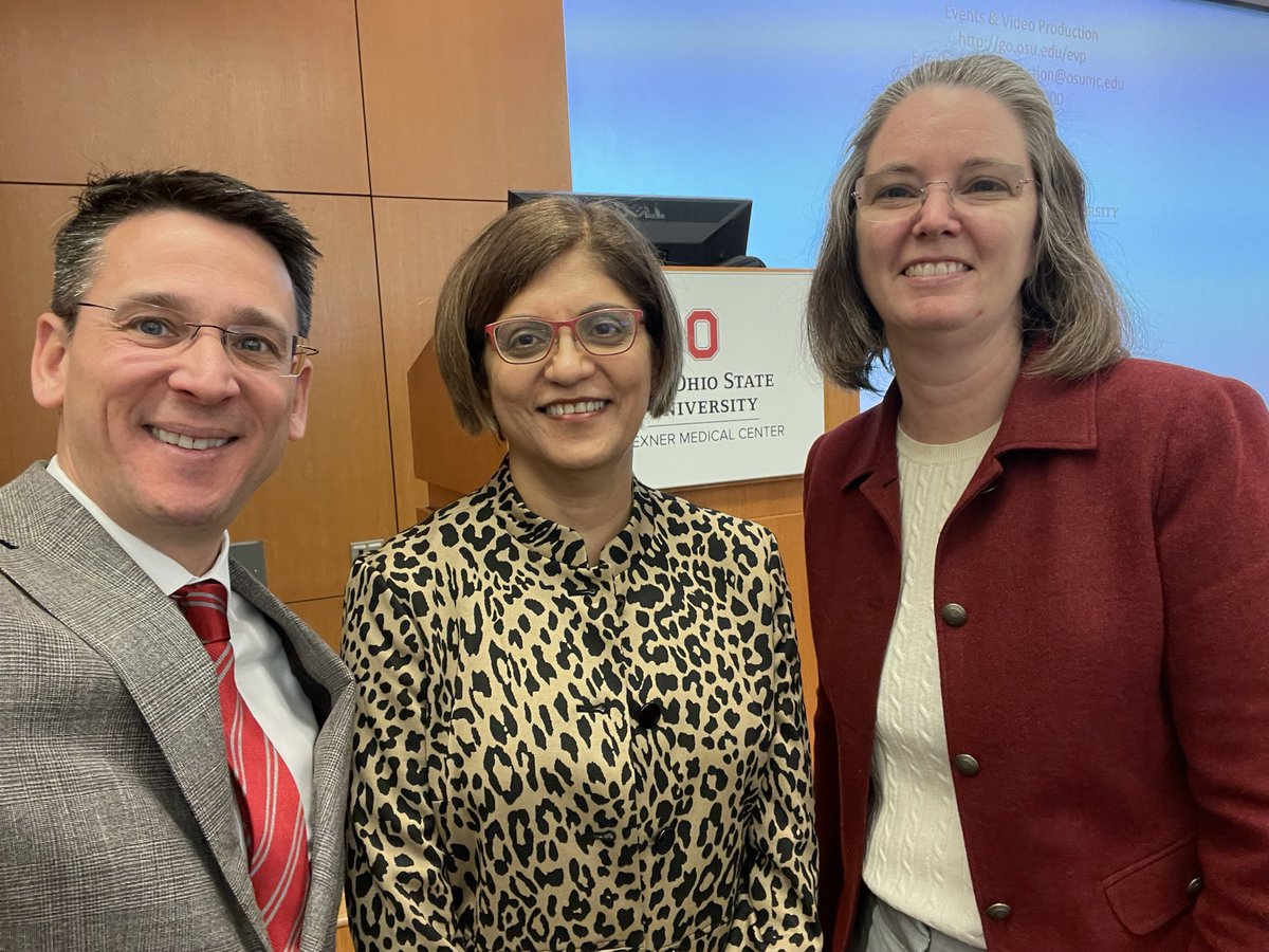 EndoSurgBSM's tweet photo. Great to have friend and endocrine surgery and @TheAAES colleague @GeetaLalMD here @OhioStateSurg @OSUWexMed @OSUCCC_James for Grand Rounds to enlighten us on Surgical Ergonomics! My body feels better already! #HandSpan @SurgErgoGroup https://t.co/JrQNo7qmIg