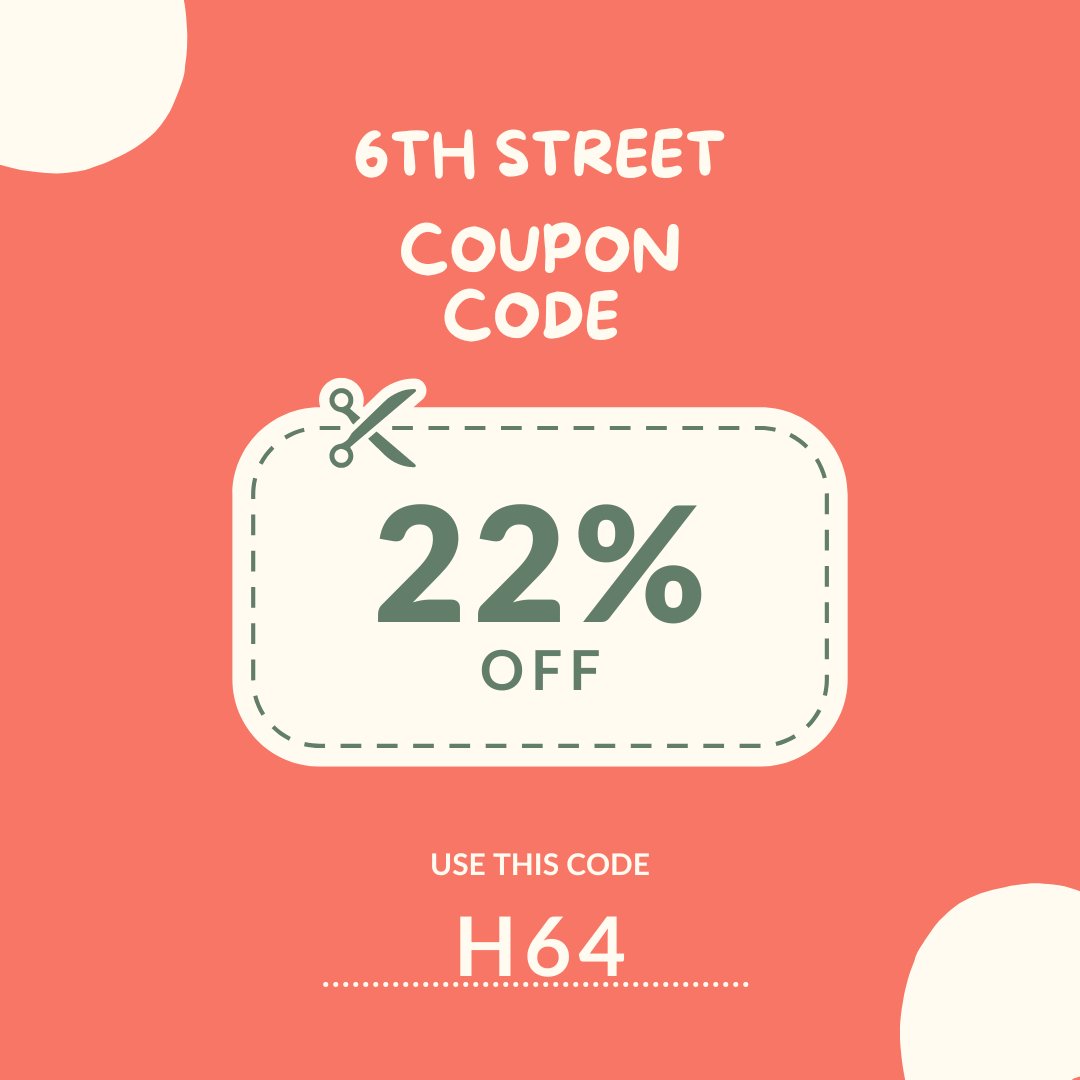 كود خصم 6 ستريت جديد (UNX) كوبون كود خصم 6th Street كود خصم 6 ستريت 70% فعال
6TH streer coupon code كوبون خاص عند الشراء من 6ستريت 
خصم 10% 
الكود هو      UNX