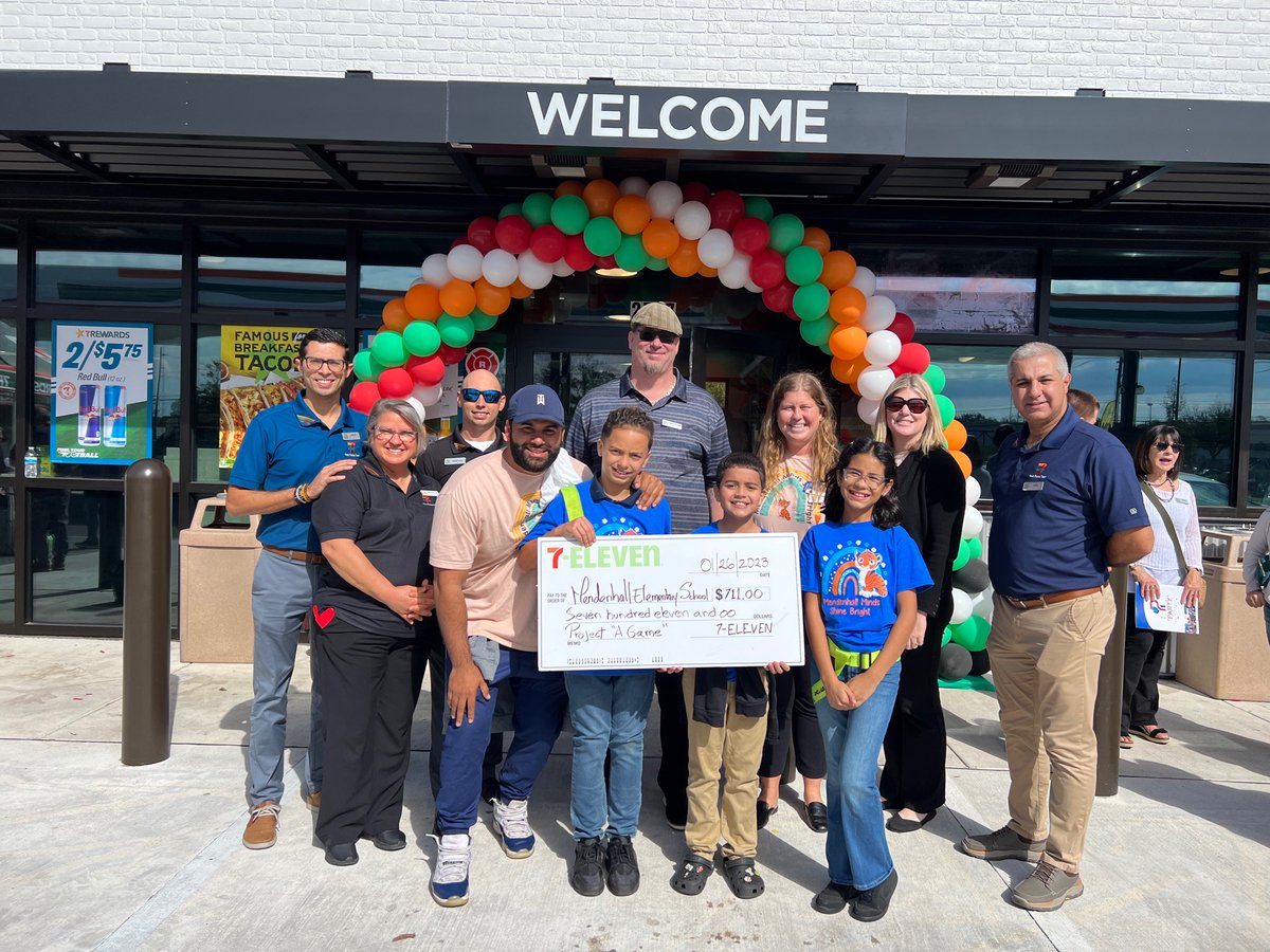 Thank you <a href="/7eleven/">7-ELEVEn</a> for presenting <a href="/MendenhallHCPS/">Mendenhall Elementary</a> with a check for our school! Can’t wait to visit in the future!